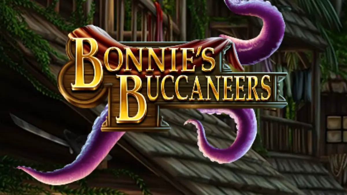 Interface do jogo Bonnie’s Buccaneers em um dispositivo móvel mostrando a grade de 6x5 e os cofres de multiplicadores.